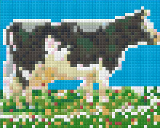 Fresian Cow One [1] Baseplate PixelHobby Mini-mosaic Art Kit